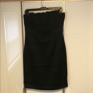 Strapless black dress